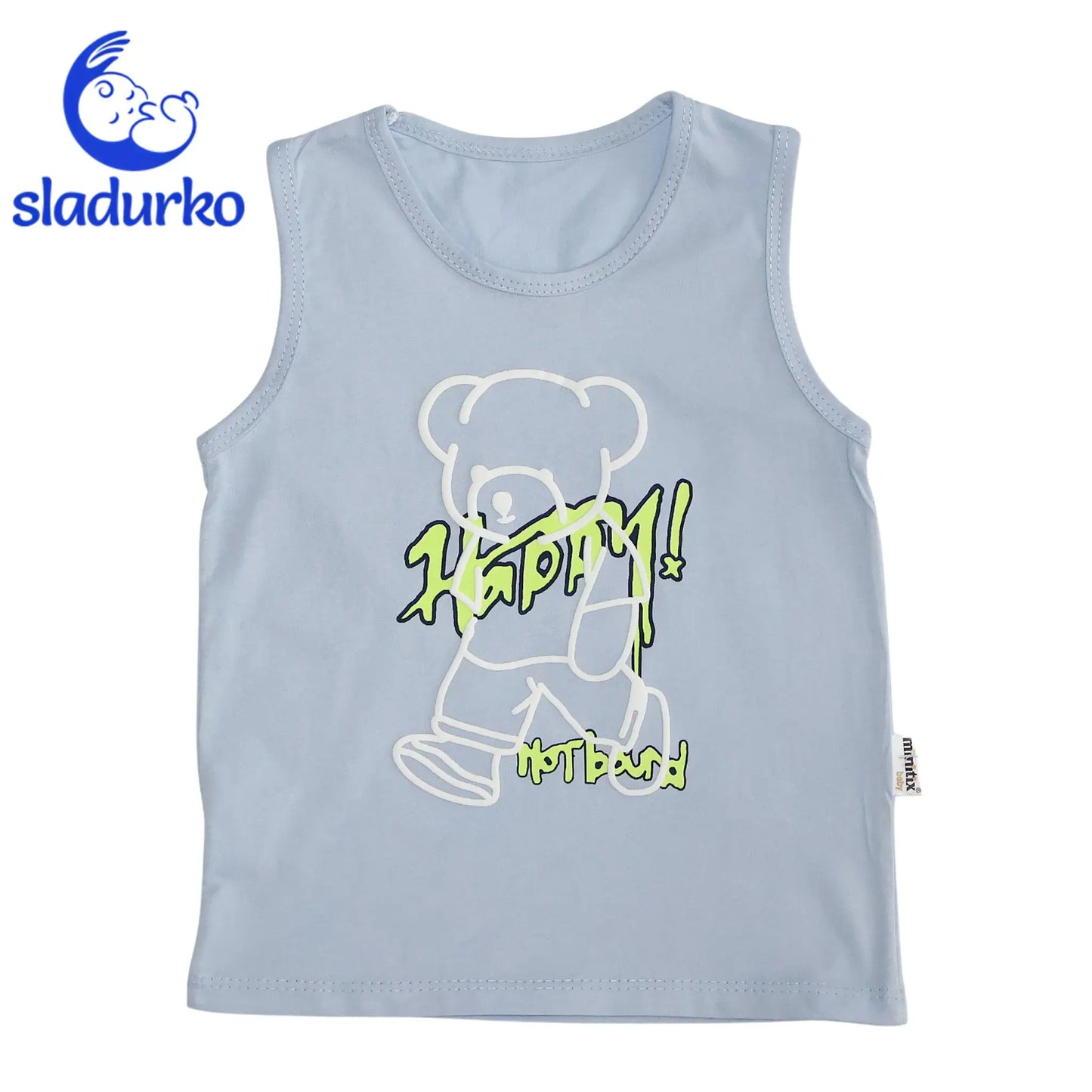 Детски летен комплект "Happy Bear" - потник и къси панталонки