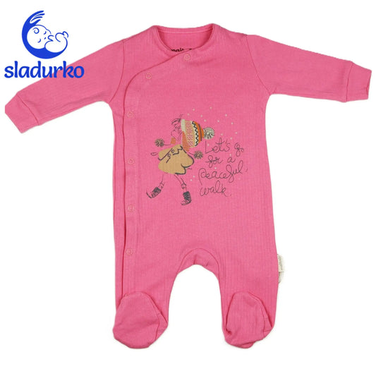 Ромпър за момиче  розов