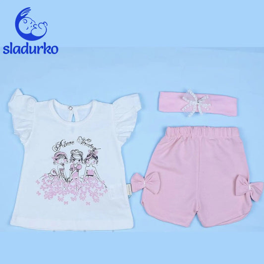 Летен комплект за момиче от три части