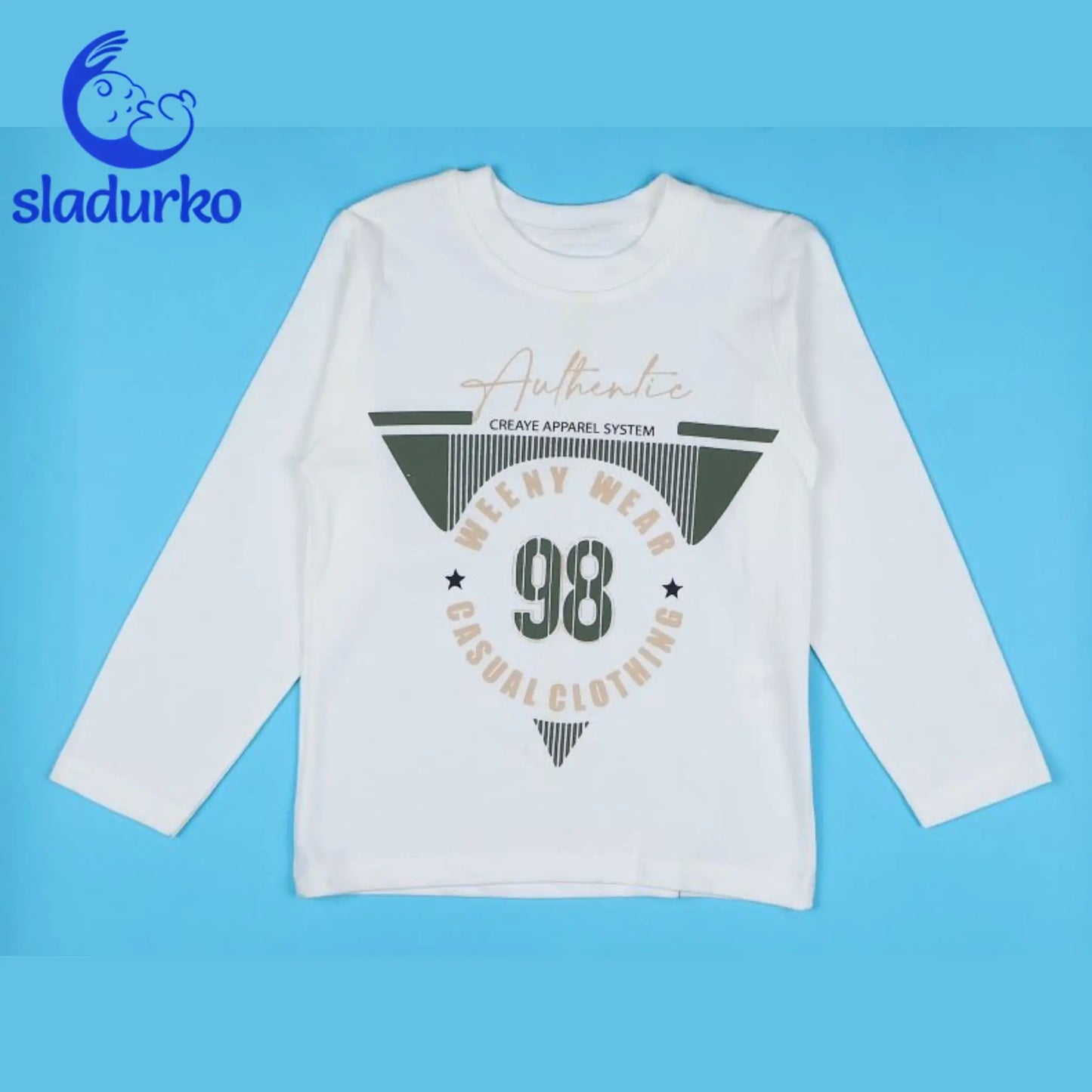 Яке с качулка, блуза с дълъг ръкав и дънки + колан - комплект за момче