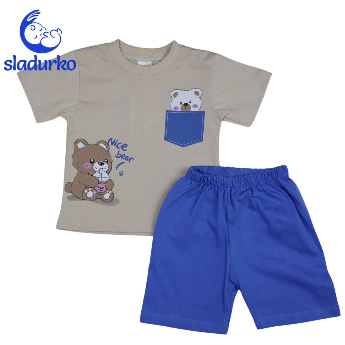 Бебешки летен комплект - тениска и къси панталонки