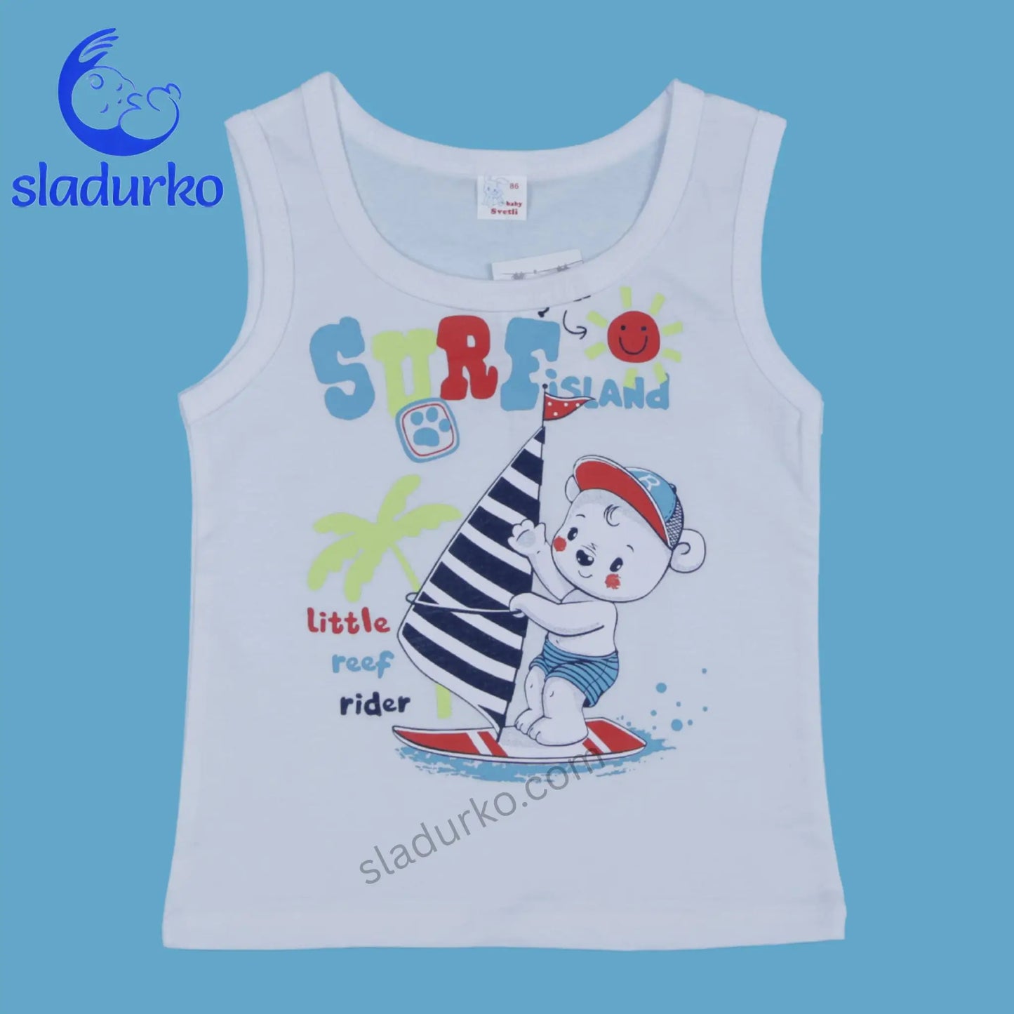 Детски летен комплект  – Потник и къси панталонки, 100% Памук!