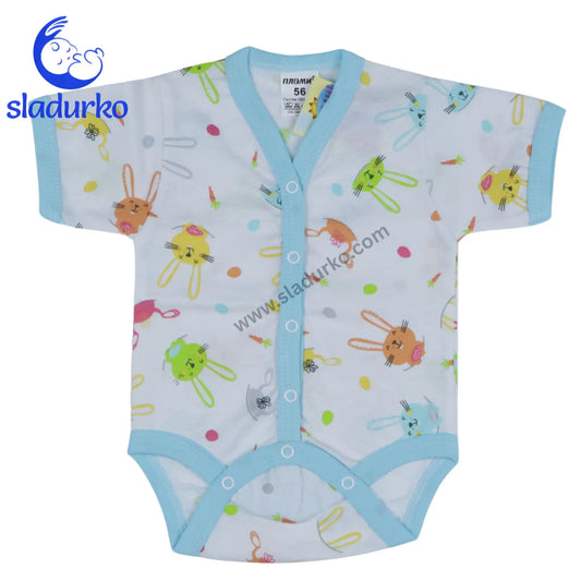 Бебешко боди с къс ръкав “Пъстри зайчета”