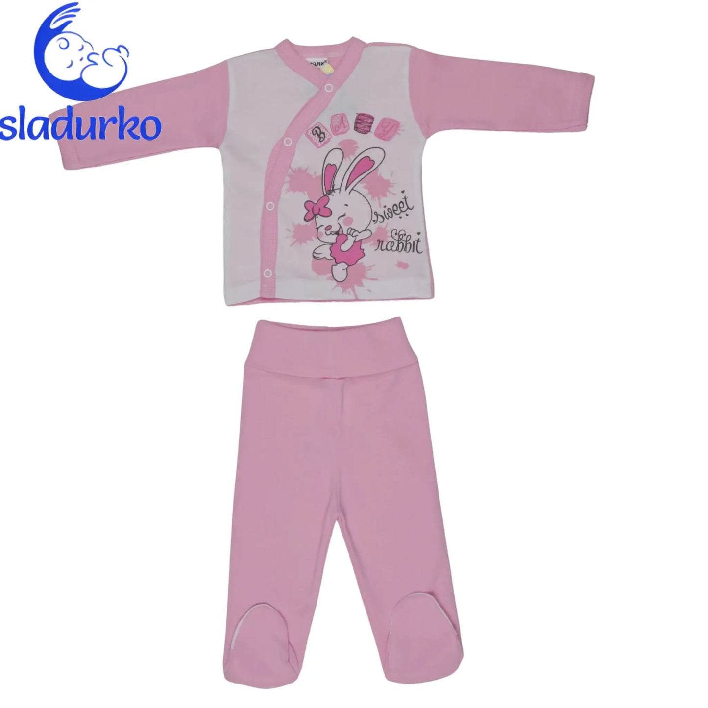 Бебешки комплект от 2 части – блузка с дълъг ръкав и ританки