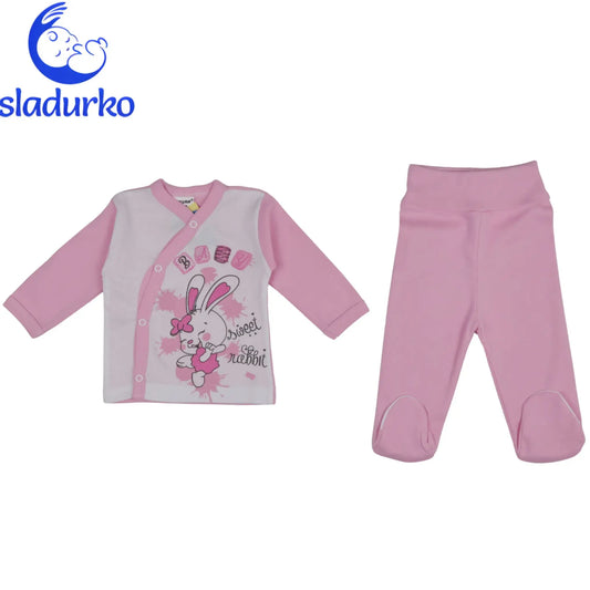Бебешки комплект от 2 части – блузка с дълъг ръкав и ританки
