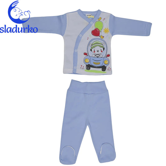 Бебешки комплект от 2 части – блузка с дълъг ръкав и ританки