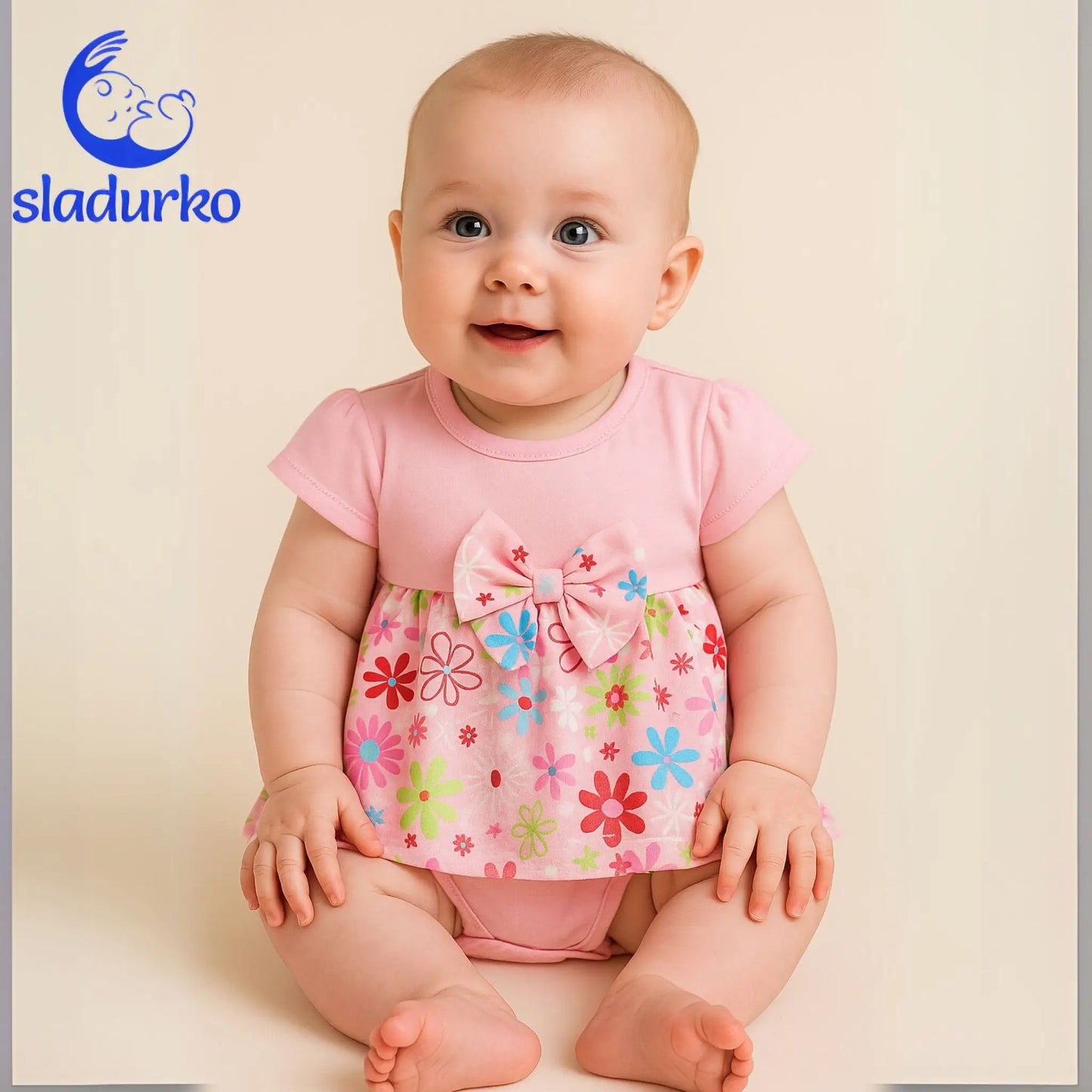 Боди-рокля с цветя