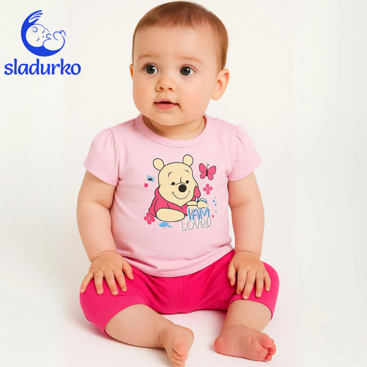 Комплект за момиче две части - блузка и клинче