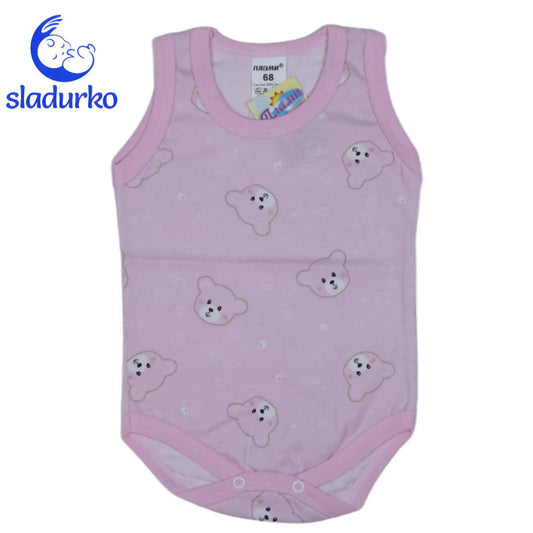 Бебешко боди потник "Мечета" - Розово
