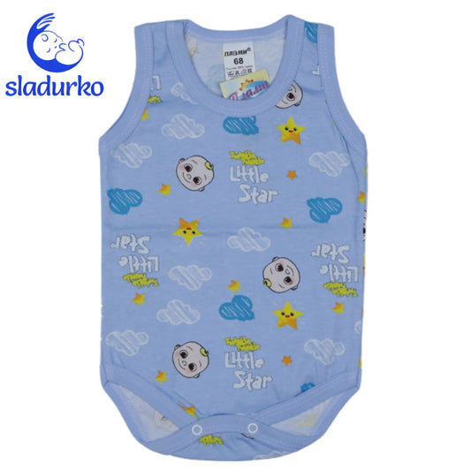 Бебешко боди потник син