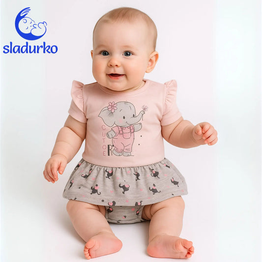 Детски комплект от тениска и боди-поличка