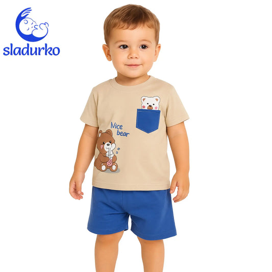 Бебешки летен комплект - тениска и къси панталонки