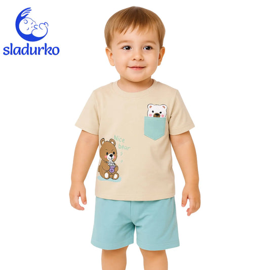 Бебешки летен комплект - тениска и къси панталонки