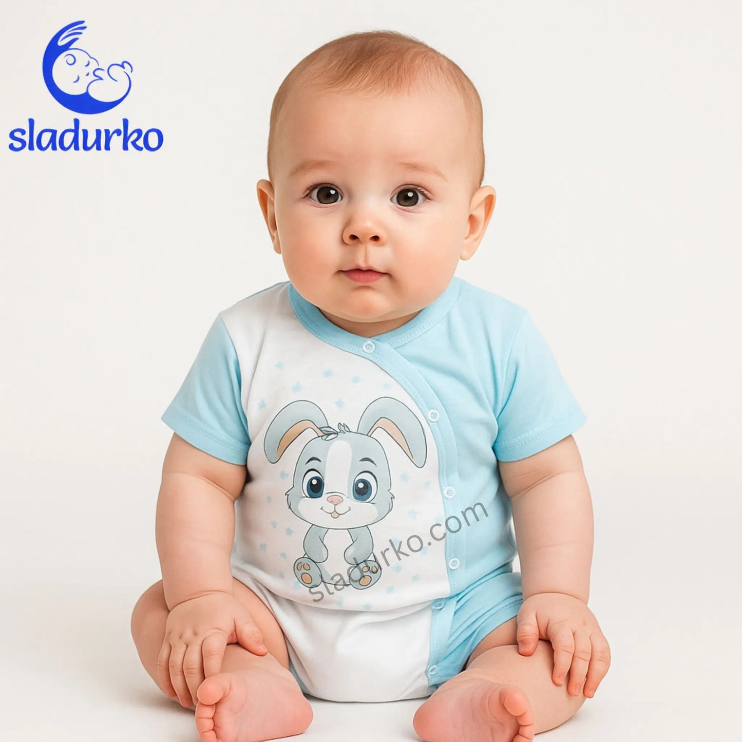 Бебешки гащеризон с къси ръкави и крачоли