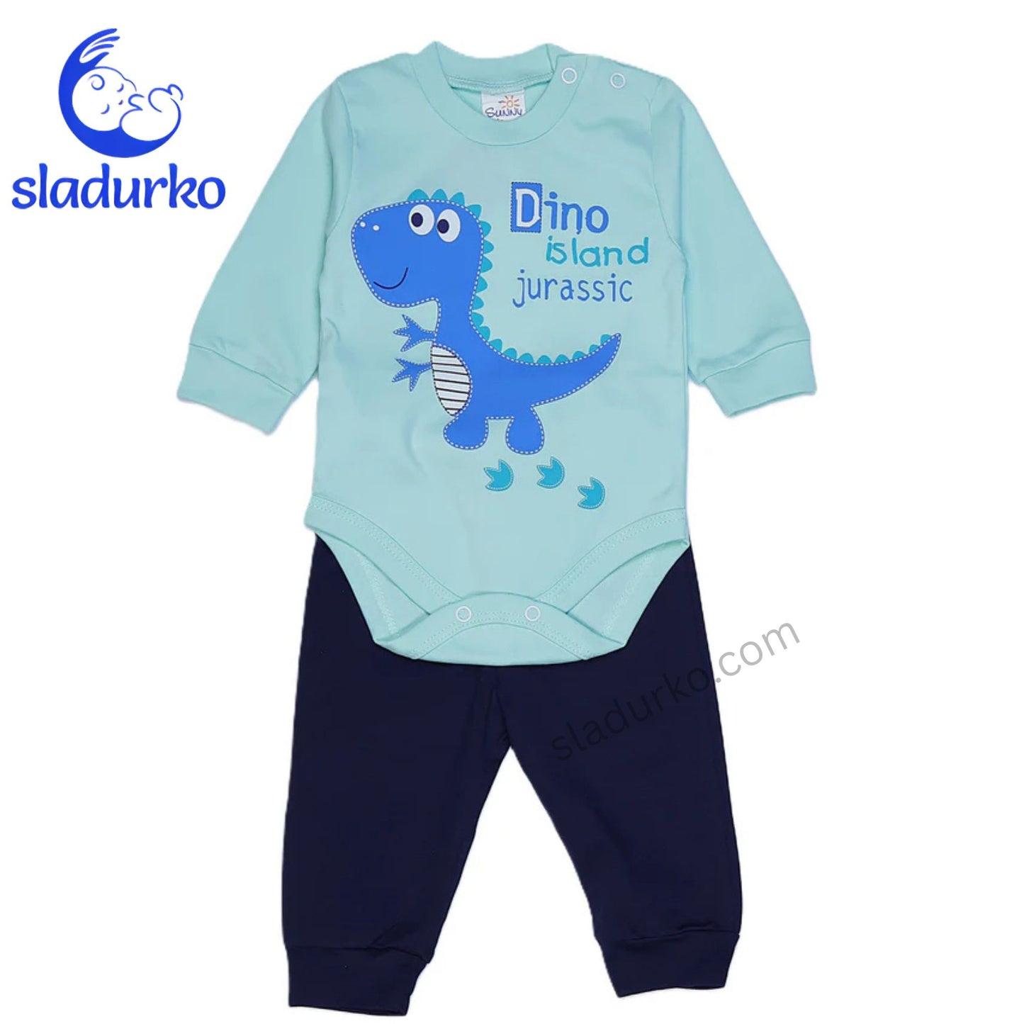 Очарователен Бебешки Комплект "Дино Приключение" – Комфорт и Стил от 100% Памук!