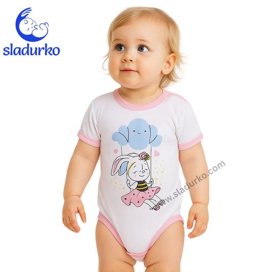Бебешко боди за момиче с къс ръкав