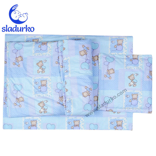 Детски спален комплект Ранфорс - олекотено, възглавница, калъфка за възглавница, долен чаршаф