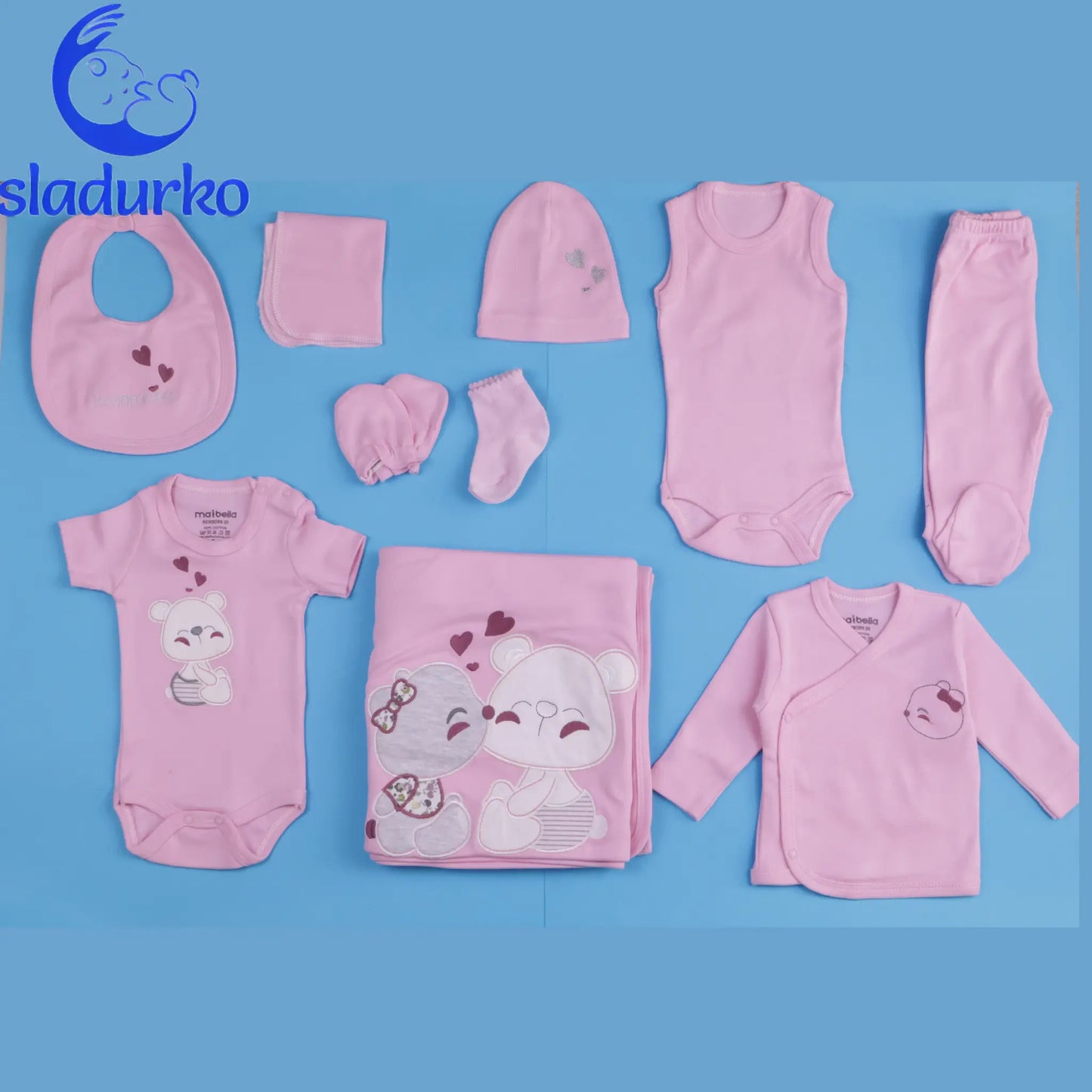 Нежен Комплект за Изписване "Щастие" - Розово (10 части)