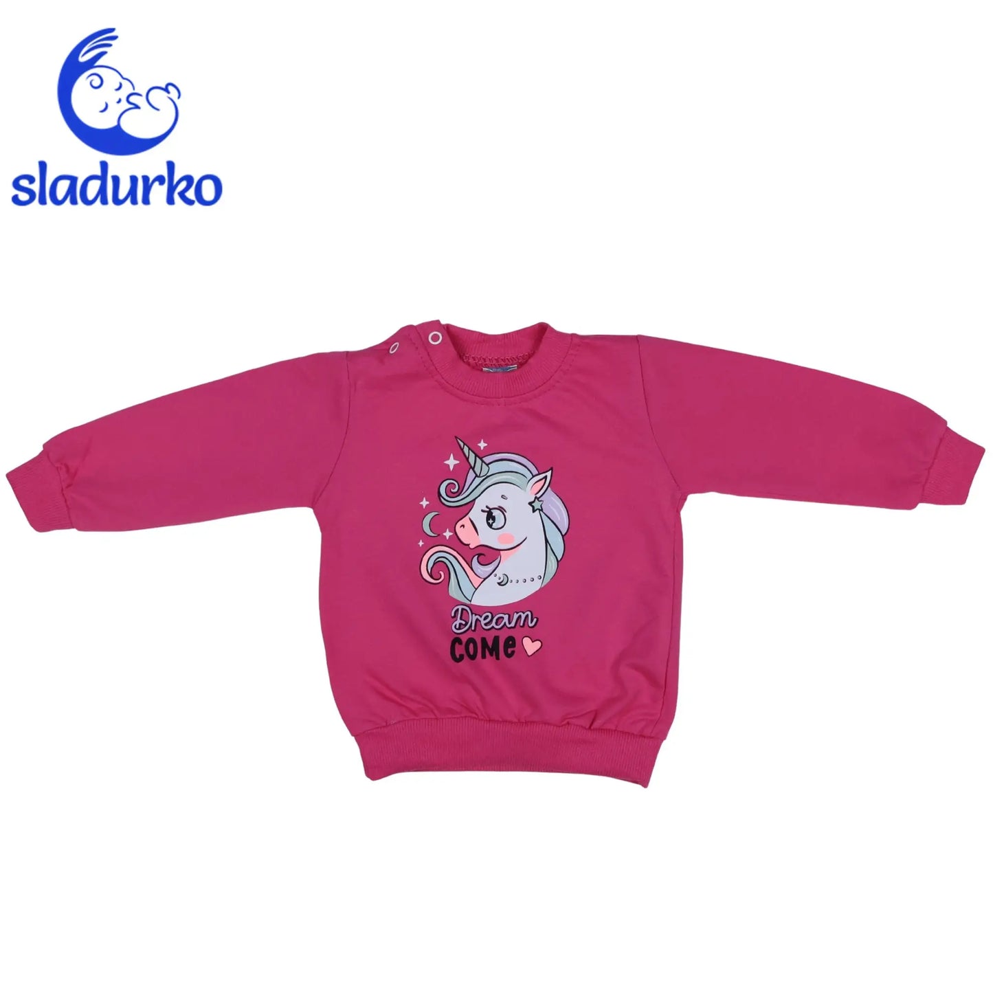 Блузка и панталонки с еднорог за момиче