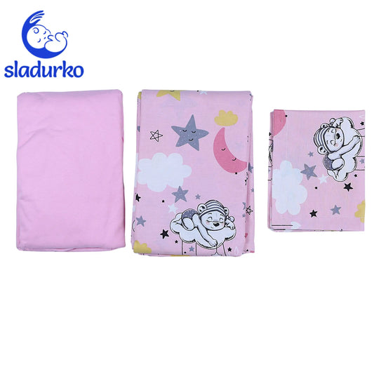 Спално бельо 3 части - Калъфка, плик и долен чаршаф с ластик