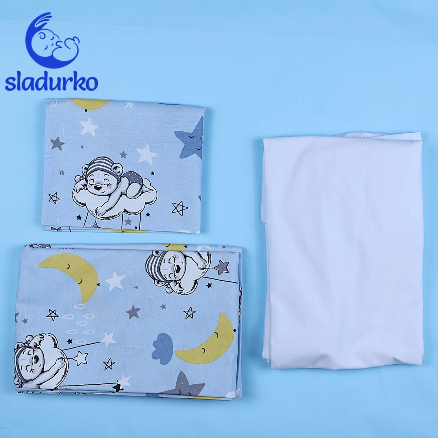 Спално бельо 3 части - Калъфка, плик и долен чаршаф с ластик