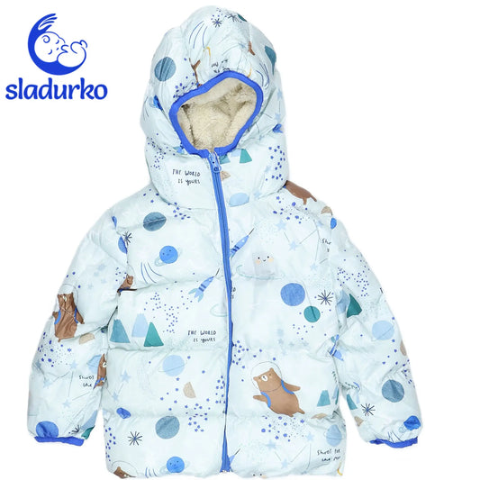 Топло детско зимно яке с качулка