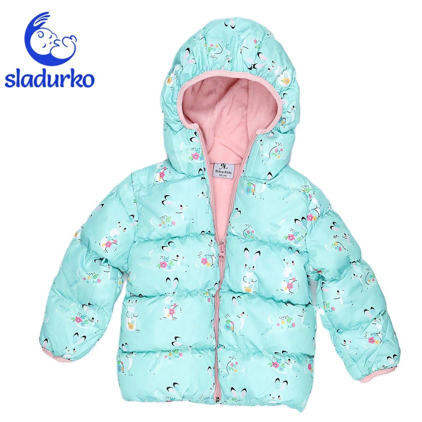 Топло детско зимно яке с качулка