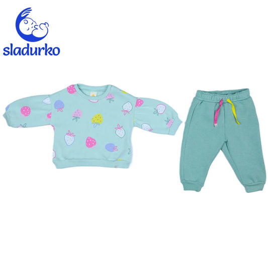 Ватирана блузка и панталонки за момиче