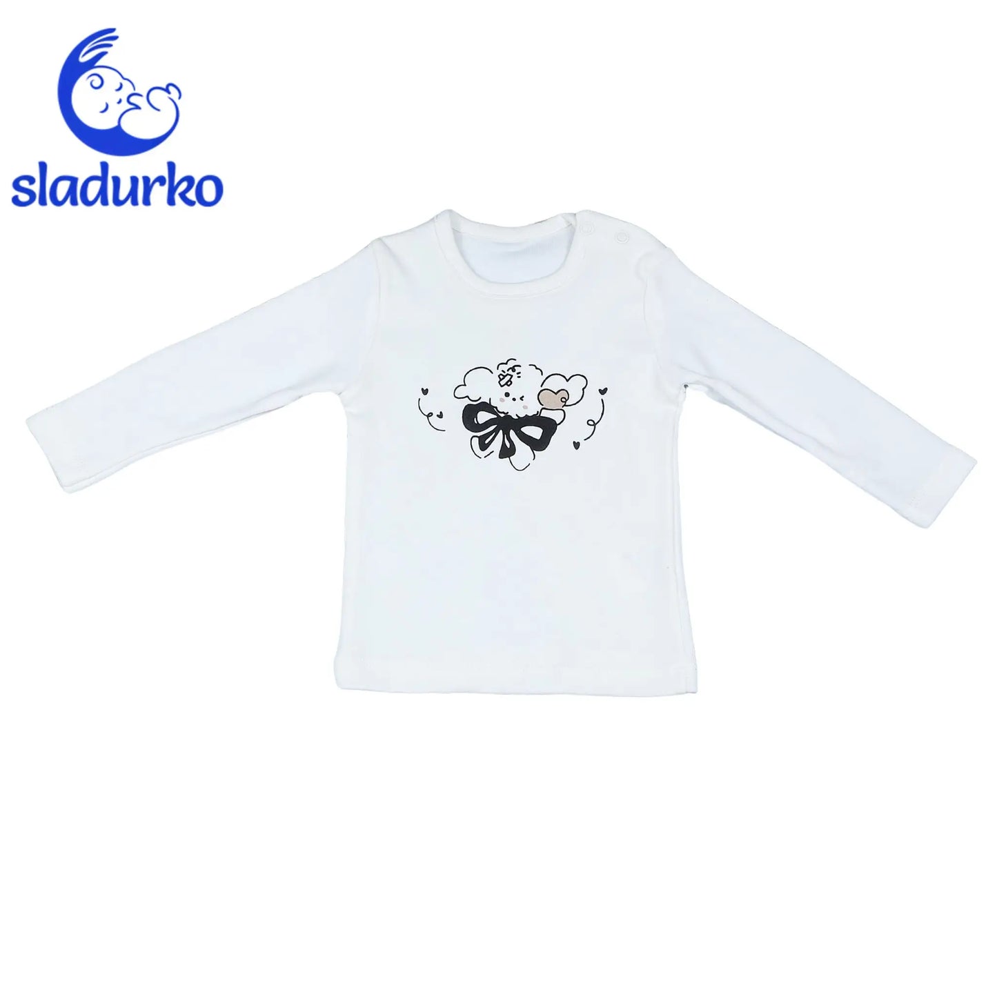 Комплект за момиче с елече - Бежов