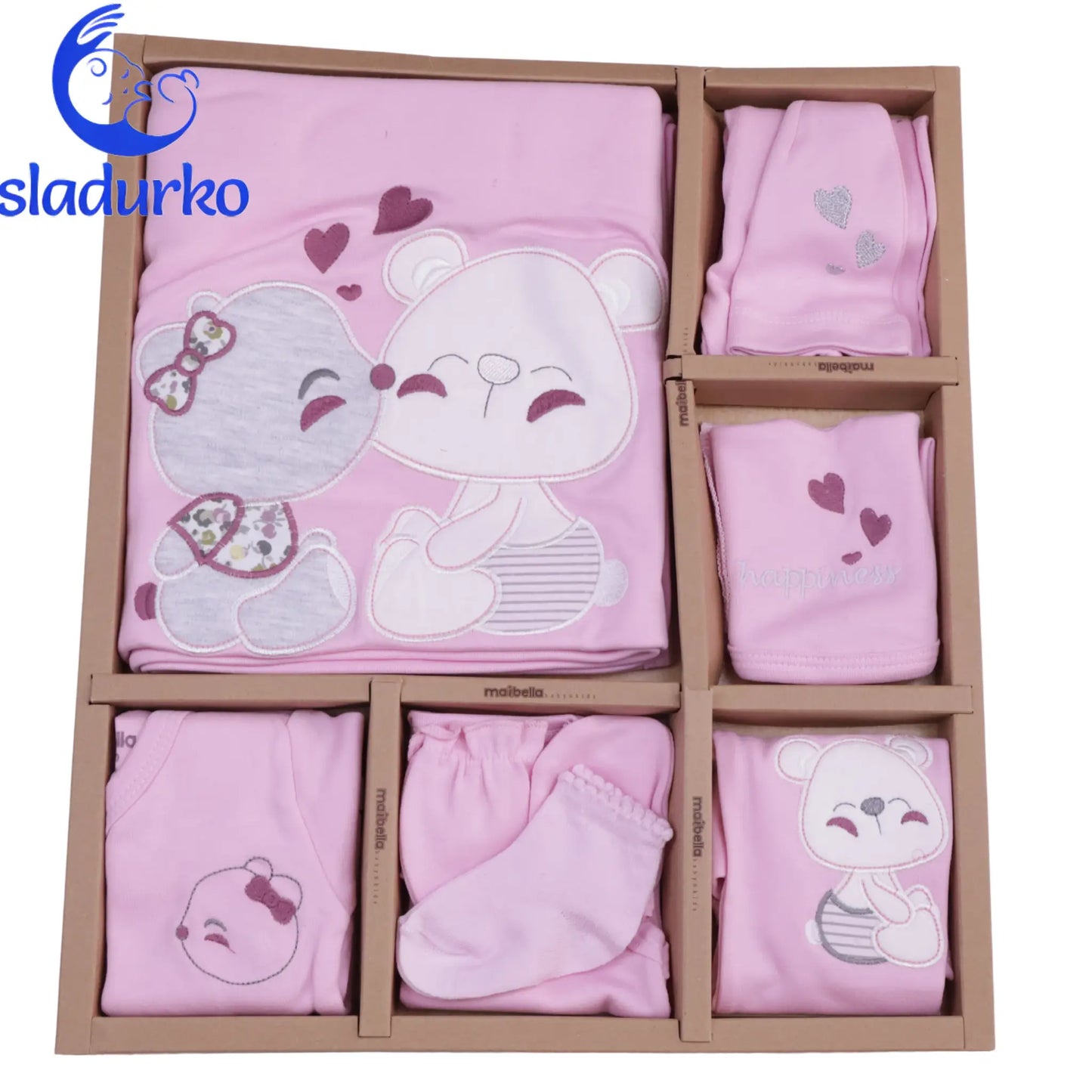 Нежен Комплект за Изписване "Щастие" - Розово (10 части)