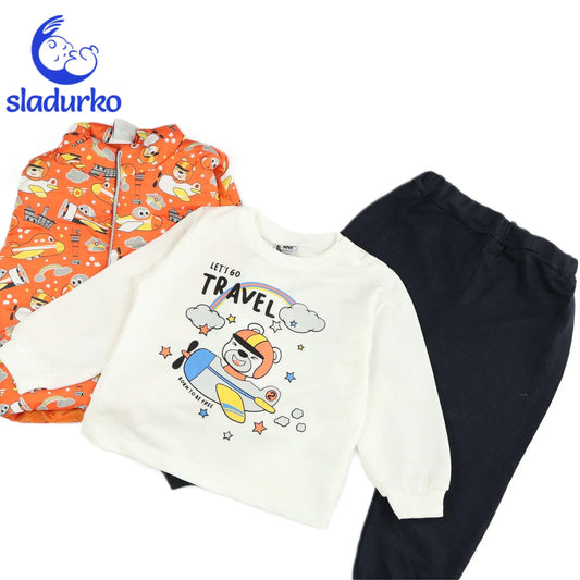 Елек, панталонки и блузка за момче