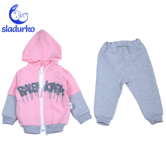 Суитчер с качулка , блузка и панталонки за момиче