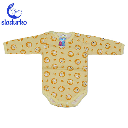 Детско боди с дълъг ръкав и принт "Лъвчета"