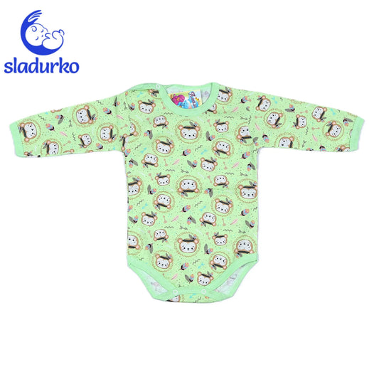 Детско боди с дълъг ръкав и принт "Мечета"