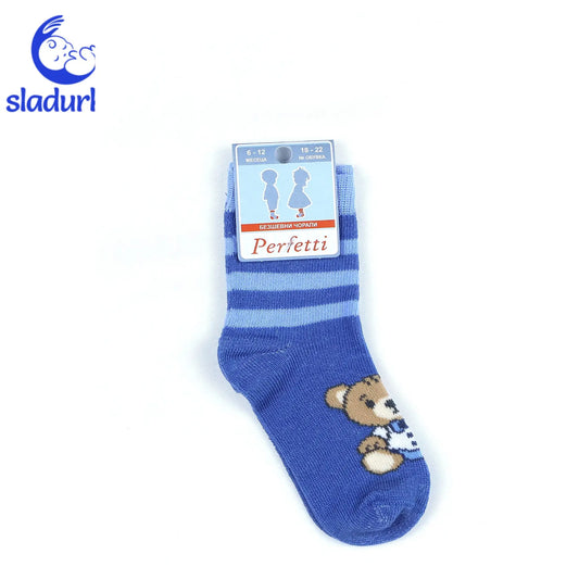 Безшевни бебешки чорапи с мече