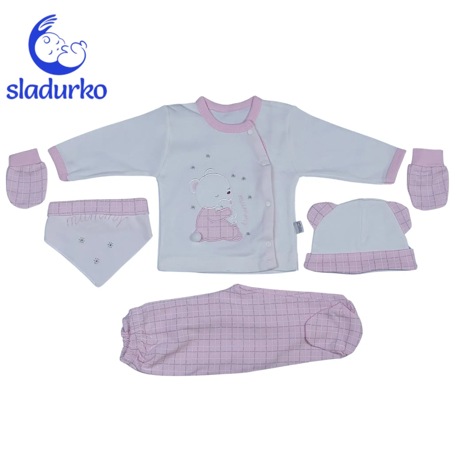 Комплект за изписване на бебе, от 5 части