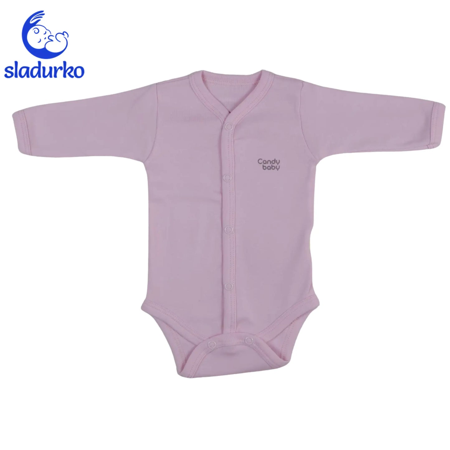 Боди с дълъг ръкав и средно закопчаване