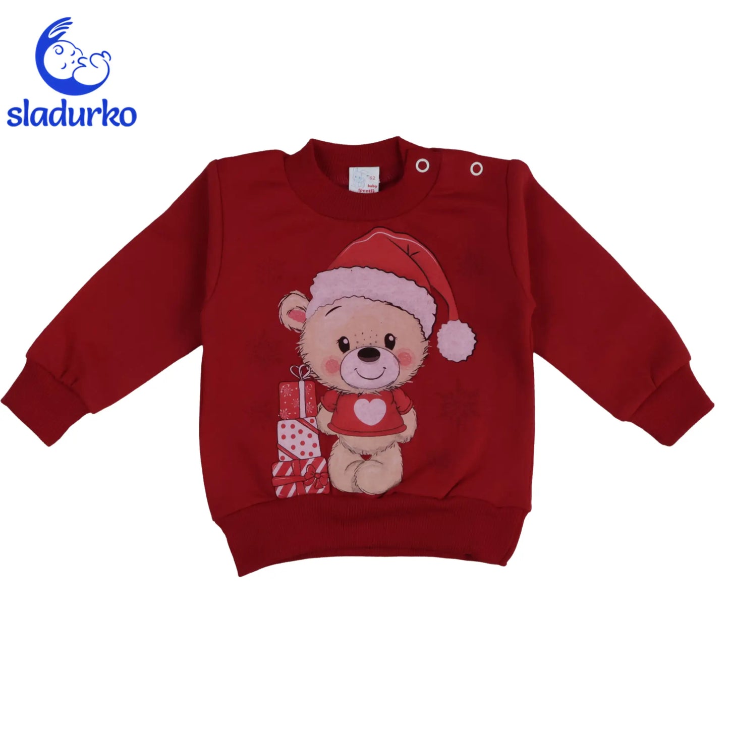 Коледна блузка с мече