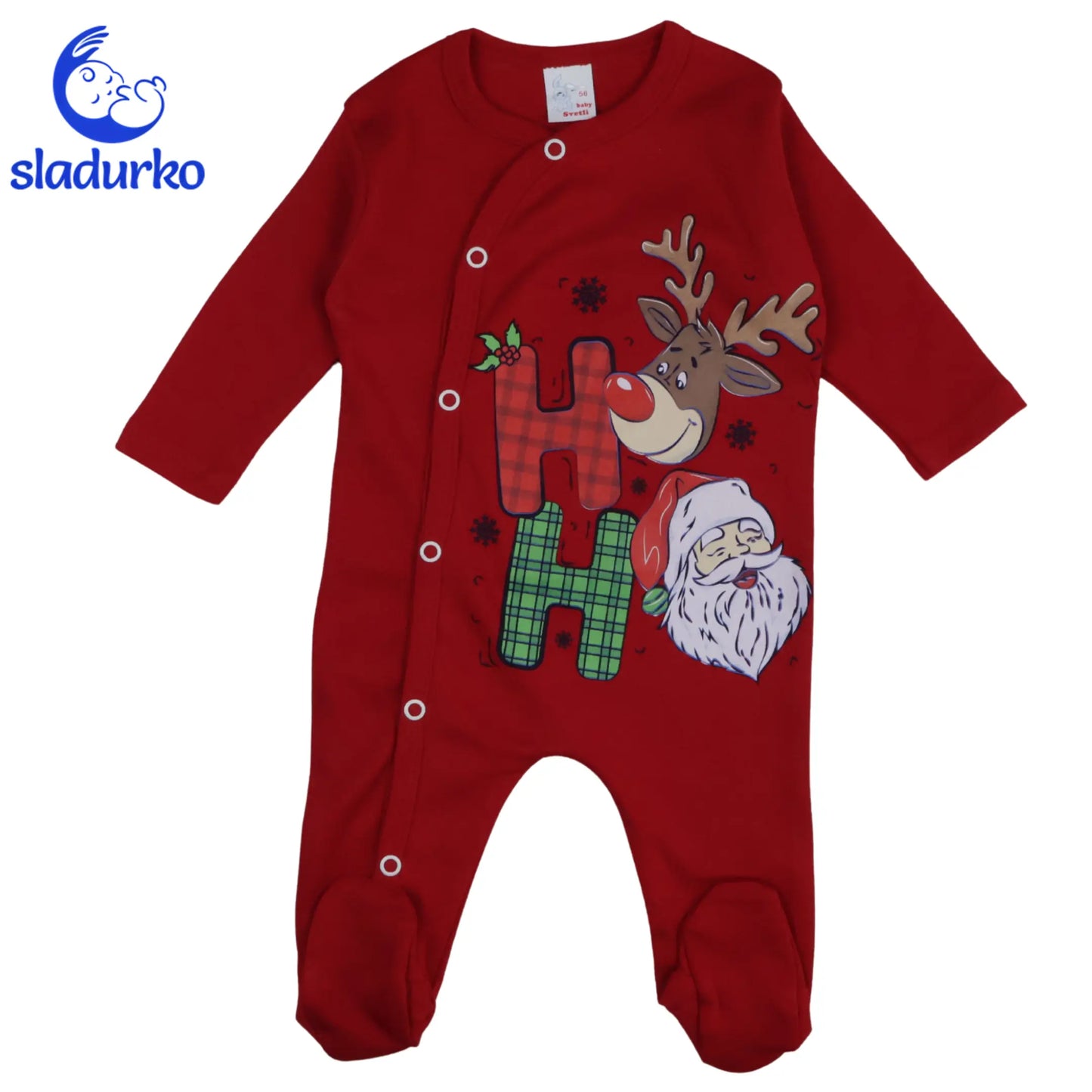 Бебешки Коледен Гащеризон с Дълъг Ръкав