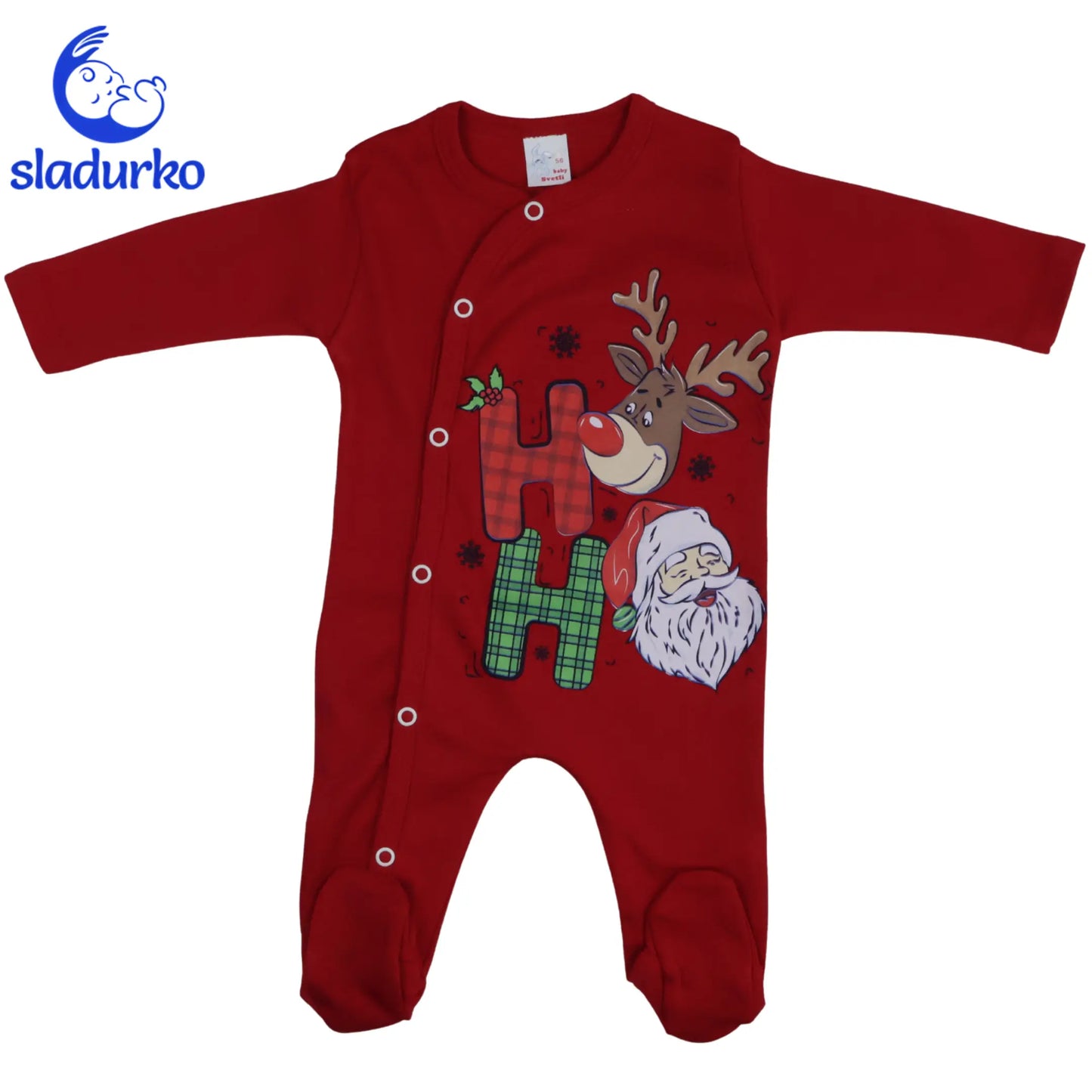 Бебешки Коледен Гащеризон с Дълъг Ръкав