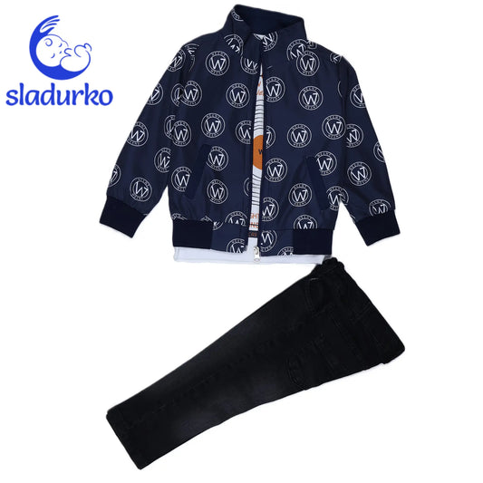 Дънки, яке тениска с къс ръкав за момче