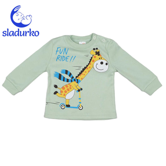 Бебешка блузка с жирафче