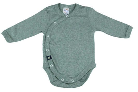 Боди със странично закопчаване с дълъг ръкав