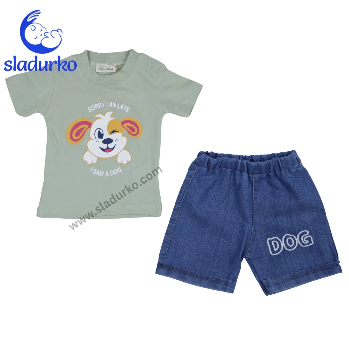 Летен комплект за момче “Doggy Fun” 100% памук