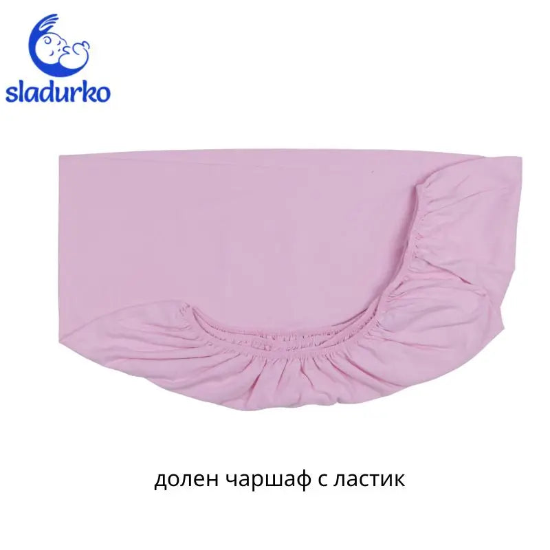 Бебешки спален комплект от Ранфорс с чаршаф с ластик „Жирафчета“ – 3 части
