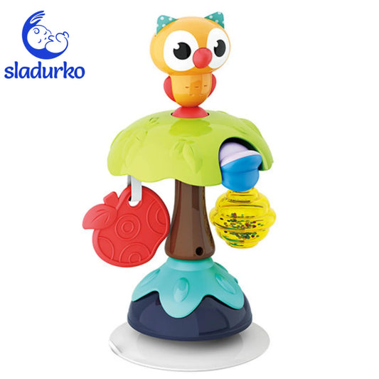 Бебешка играчка "Бухалче с вакуумна лепка"