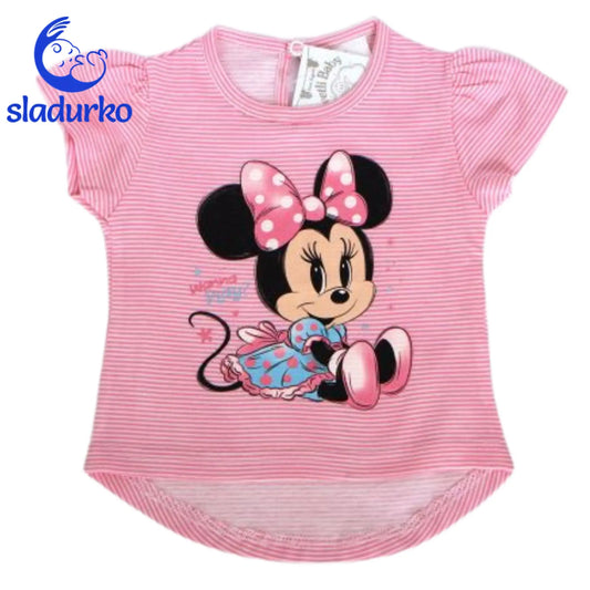 Бебешка тениска с къс ръкав за момиче