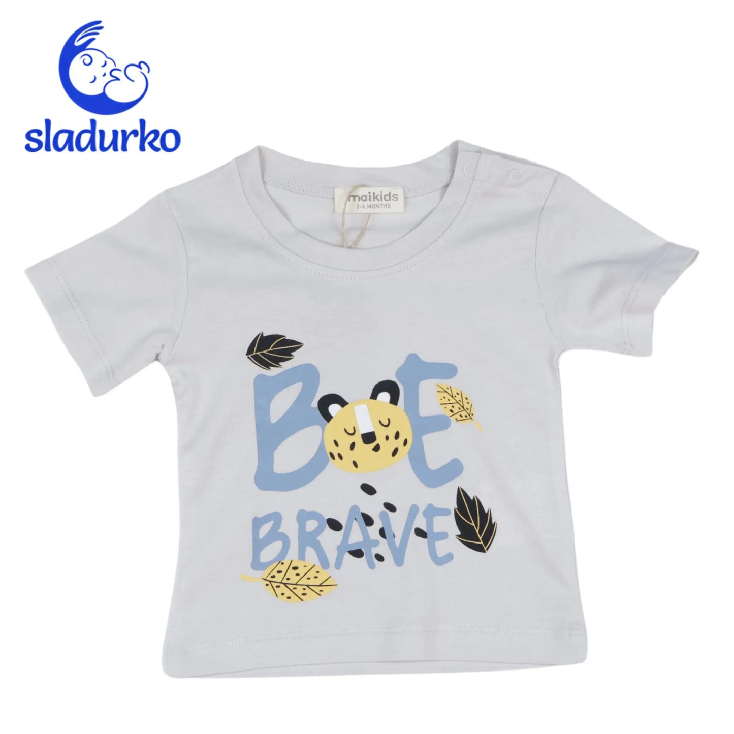 Детски летен комплект "Be Brave" - тениска и къси панталонки