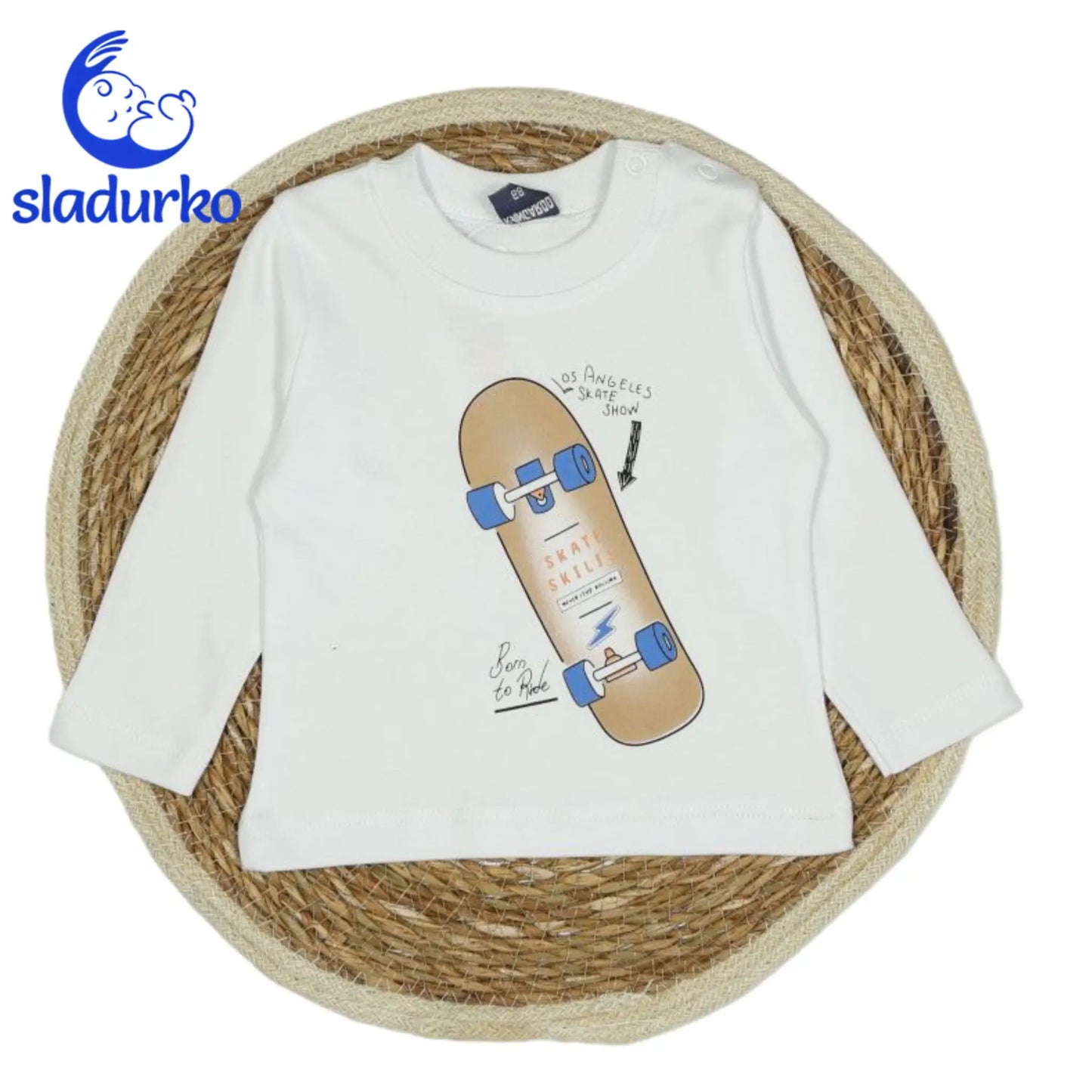 Комплект за момче от 3 части L.A Skate тъмно син/сив