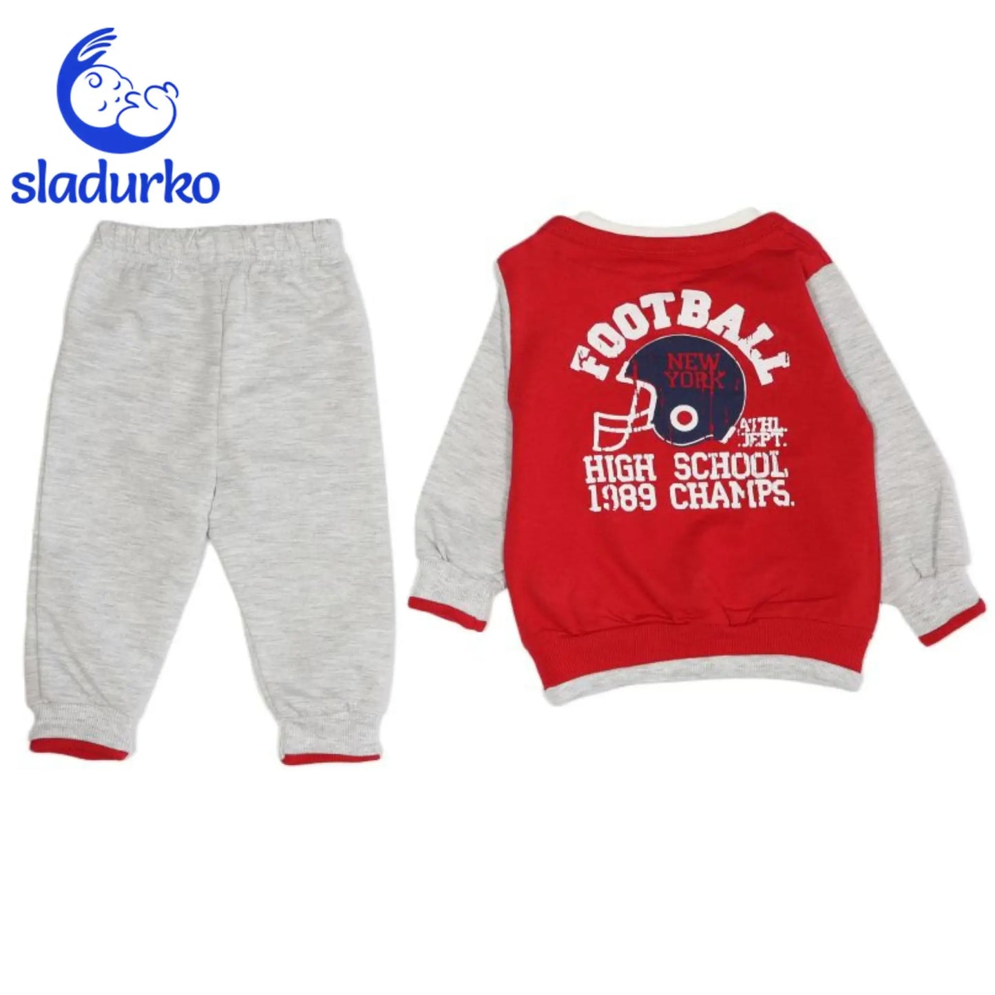 Комплект за момче от 2 части размер от 9 месеца до 2 годинки